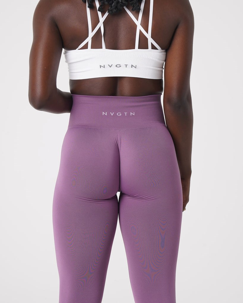 NVGTN Leggings Online Shop Norge - Solid Seamless Leggings Dame Orchid