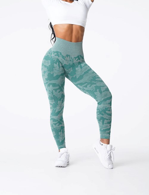 NVGTN Camo Seamless Leggings Grønn | VDRKXY-897