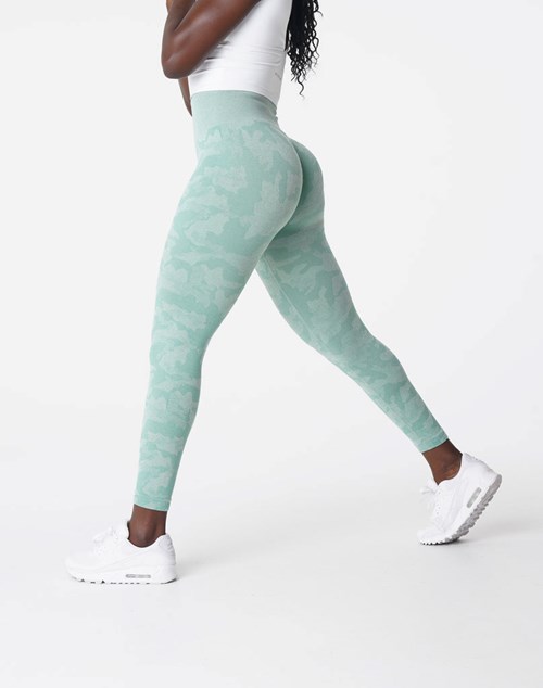 NVGTN Camo Seamless Leggings Grønn | VSWAUY-301