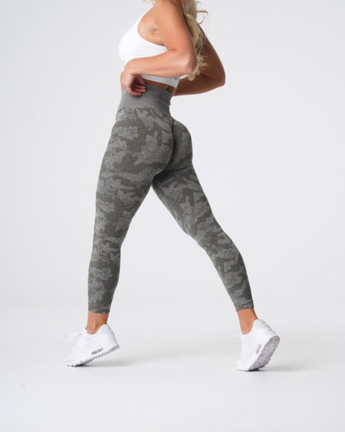 NVGTN Camo Seamless Leggings Khaki Grønn | MOXJYI-543