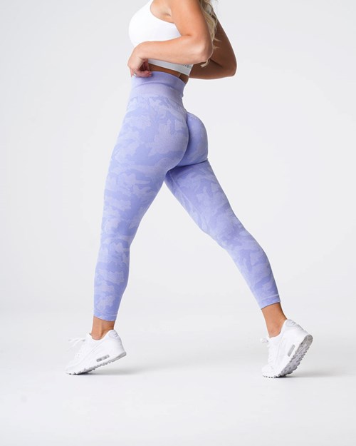 NVGTN Camo Seamless Leggings Periwinkle | ESWJYB-948