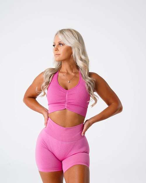 NVGTN Cinched Seamless Bra Rosa | LKFJAT-795