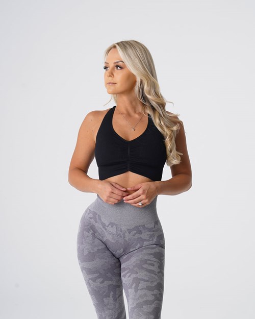 NVGTN Cinched Seamless Bra Svarte | UQMSNT-874
