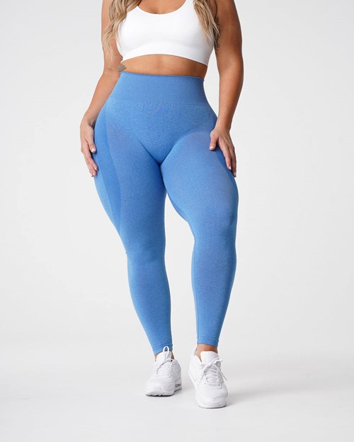 NVGTN Contour Seamless Leggings Blå | CUIHVM-531