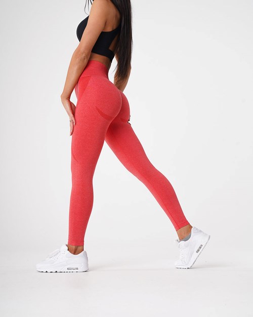 NVGTN Contour Seamless Leggings Candy Apple | DBLGFW-615