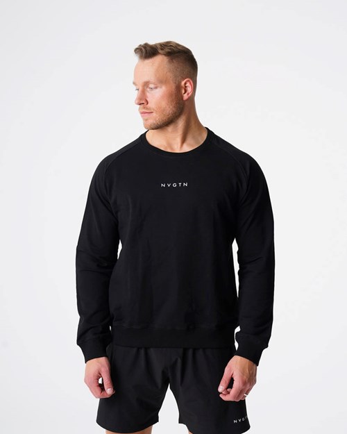 NVGTN Crew Neck Sweatshirt Svarte | KCPDYJ-148