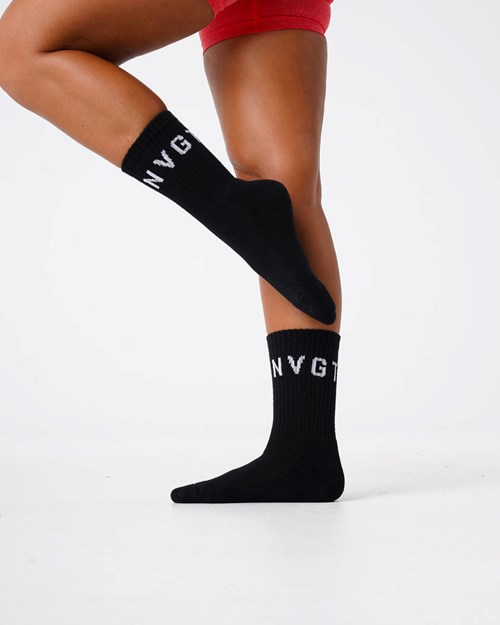 NVGTN Crew Socks Svarte | TSMXJB-195