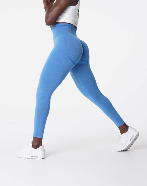 NVGTN Curve Seamless Leggings Blå | LWAMVP-849