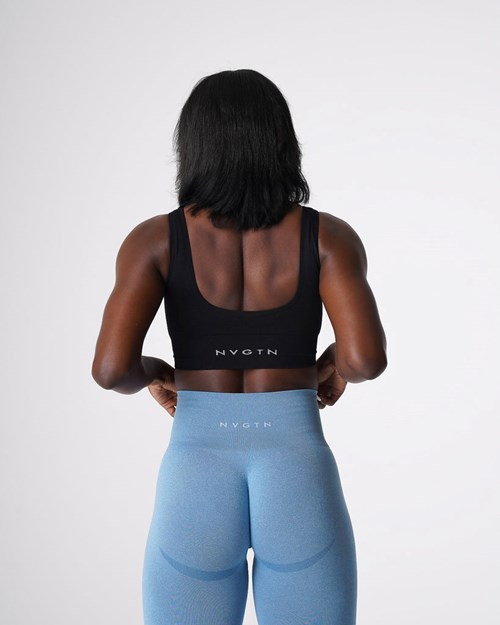 NVGTN Elevate Seamless Bra Svarte | CPVILR-948