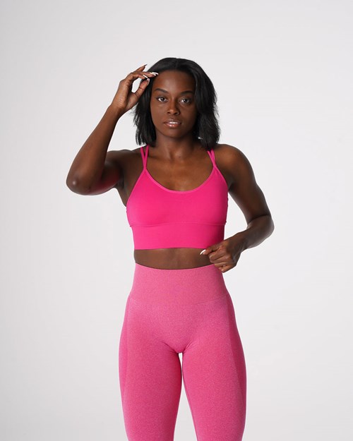 NVGTN Flourish Seamless Bra Fuchsia | IVUZOT-526