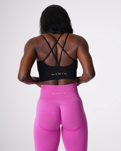 NVGTN Flourish Seamless Bra Svarte | LFWDXM-375