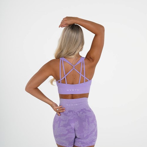 NVGTN Galaxy Ribbet Seamless Bra Iris | NSDWGA-945