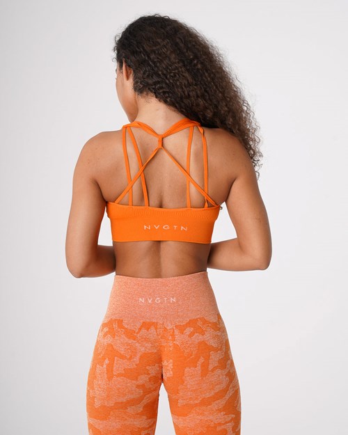 NVGTN Galaxy Ribbet Seamless Bra Oransje | KJFCUO-534