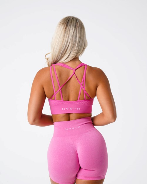 NVGTN Galaxy Ribbet Seamless Bra Rosa | VMYQNF-468