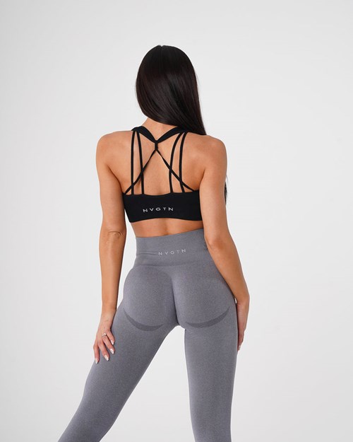 NVGTN Galaxy Ribbet Seamless Bra Svarte | IFRXHG-589