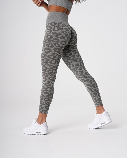 NVGTN Leopard Seamless Leggings Khaki Grønn | JKRHAB-394