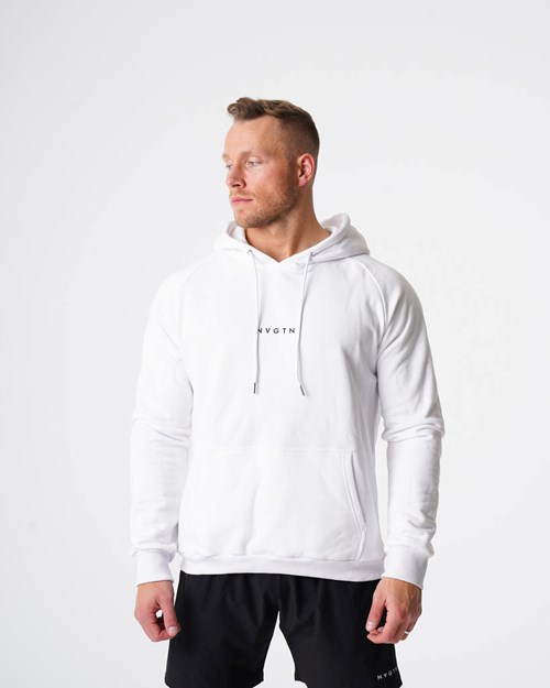 NVGTN Lounge Hoodie Hvite | UDCMTF-306