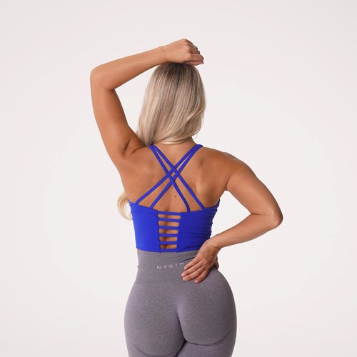 NVGTN Matrix Bra Top Blå | XIAQCP-631