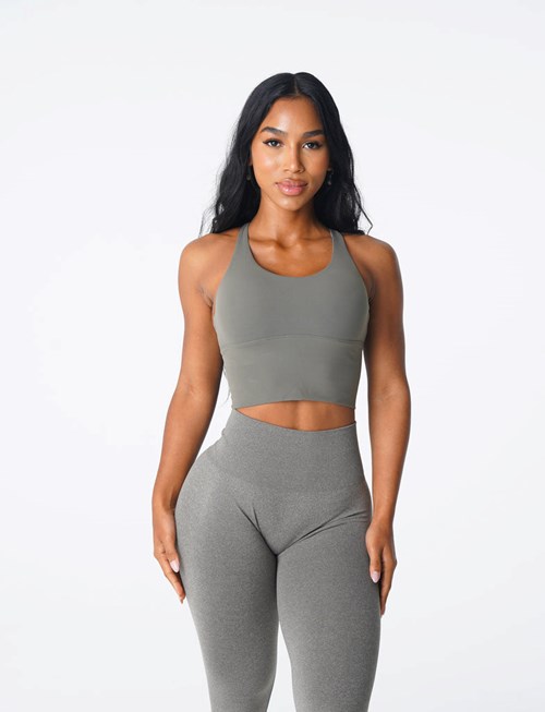 NVGTN Matrix Bra Top Khaki Grønn | BONFHM-648