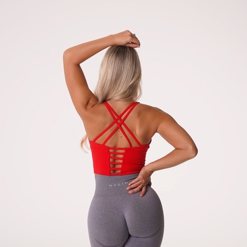NVGTN Matrix Bra Top Scarlet | KCYFLW-201