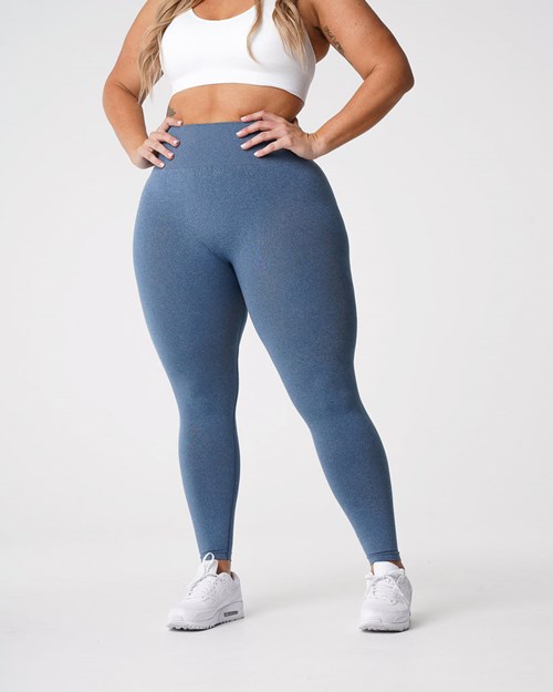 NVGTN NV Seamless Leggings Blå | GLUENK-765