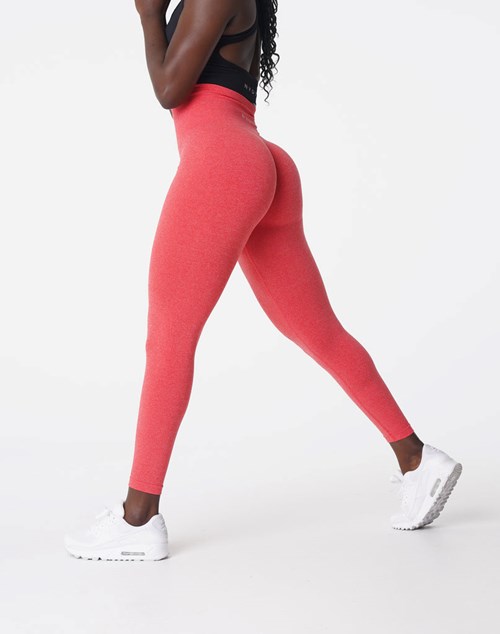 NVGTN NV Seamless Leggings Candy Apple | DWRTQN-492