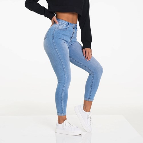 NVGTN Navishape Jeans Lyse Lyseblå | VIKQRH-846