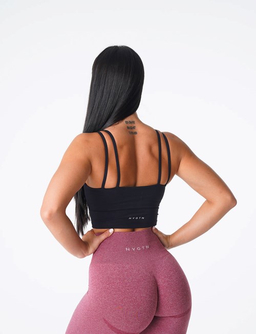 NVGTN Poise Bra Top Svarte | QVTNGI-916