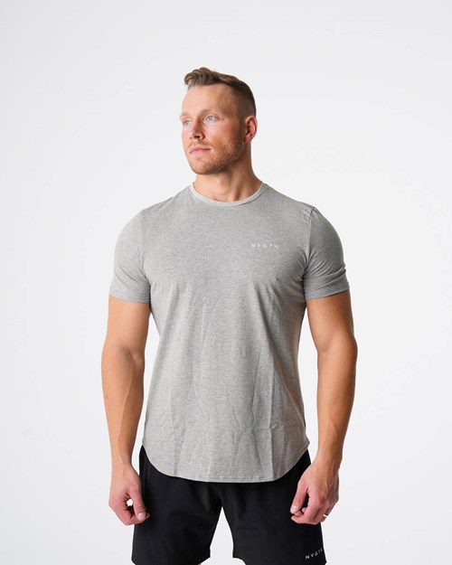 NVGTN Pulse Fitted Tee Grå | VSUYRW-654