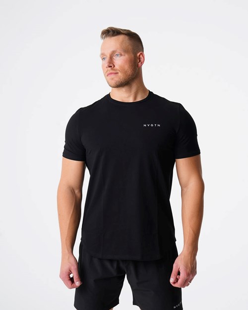 NVGTN Pulse Fitted Tee Svarte | LKMRYI-314