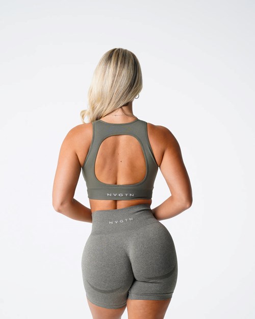 NVGTN Pursuit Seamless Bra Khaki Grønn | CTAPFL-854