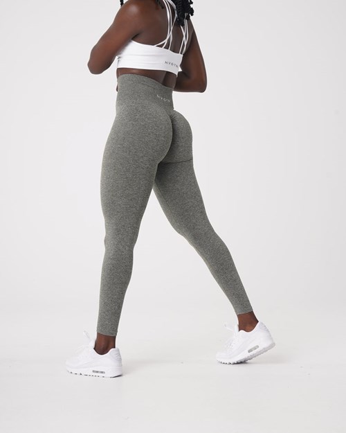 NVGTN Scrunch Seamless Leggings Khaki Grønn | QLWOBY-514