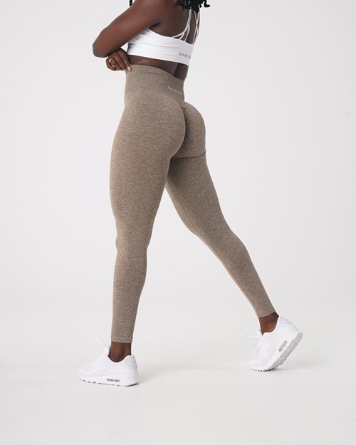 NVGTN Scrunch Seamless Leggings Mocha | TREYSW-237