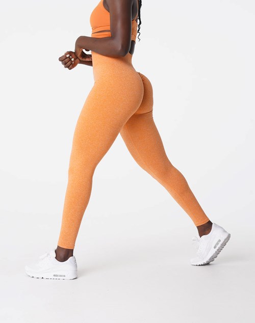 NVGTN Scrunch Seamless Leggings Oransje | RHNUTZ-753