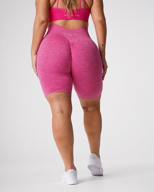 NVGTN Scrunch Seamless Shorts Fuchsia | RMEJWY-651