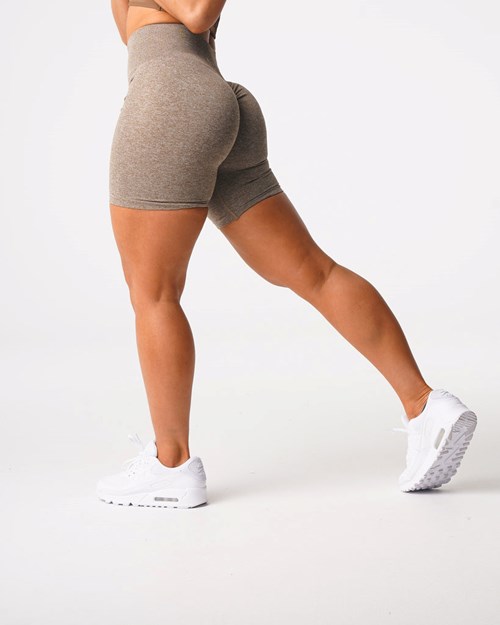 NVGTN Scrunch Seamless Shorts Mocha | PTMDAC-421
