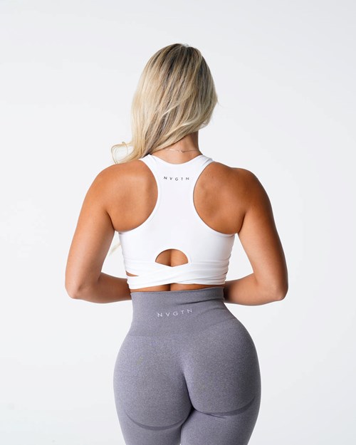 NVGTN Sculpt Seamless Bra Top Hvite | KNWIDT-135