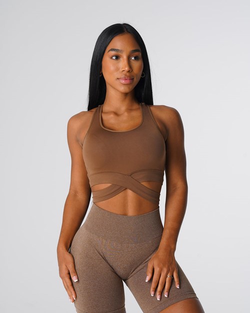 NVGTN Sculpt Seamless Bra Top Mocha | CWORLY-207