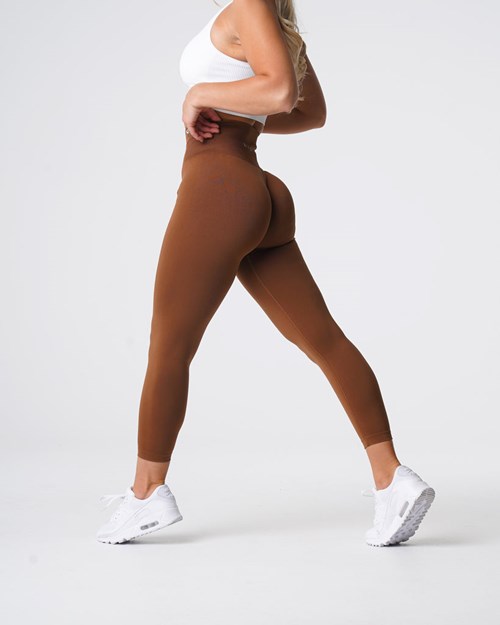 NVGTN Solid Seamless Leggings Caramel | NYXKQF-928