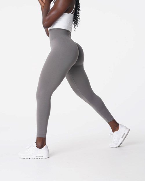 NVGTN Solid Seamless Leggings Charcoal | UXIWSR-072