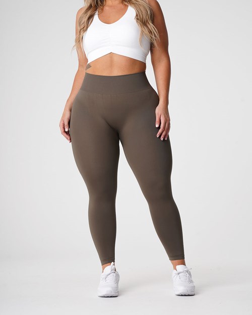 NVGTN Solid Seamless Leggings Olivengrønne | OBMHSF-518