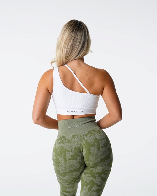 NVGTN Streamline Seamless Bra Hvite | KZNIVX-463