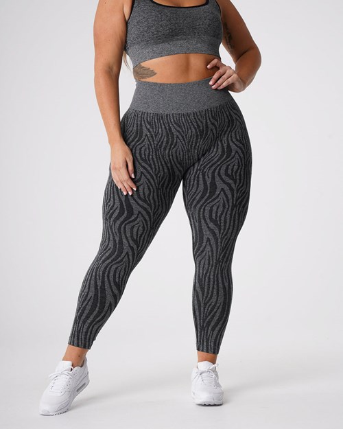 NVGTN Zebra Seamless Leggings Svarte | BYTJNU-836