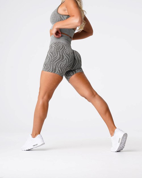 NVGTN Zebra Seamless Shorts Khaki Grønn | KCFMGJ-803